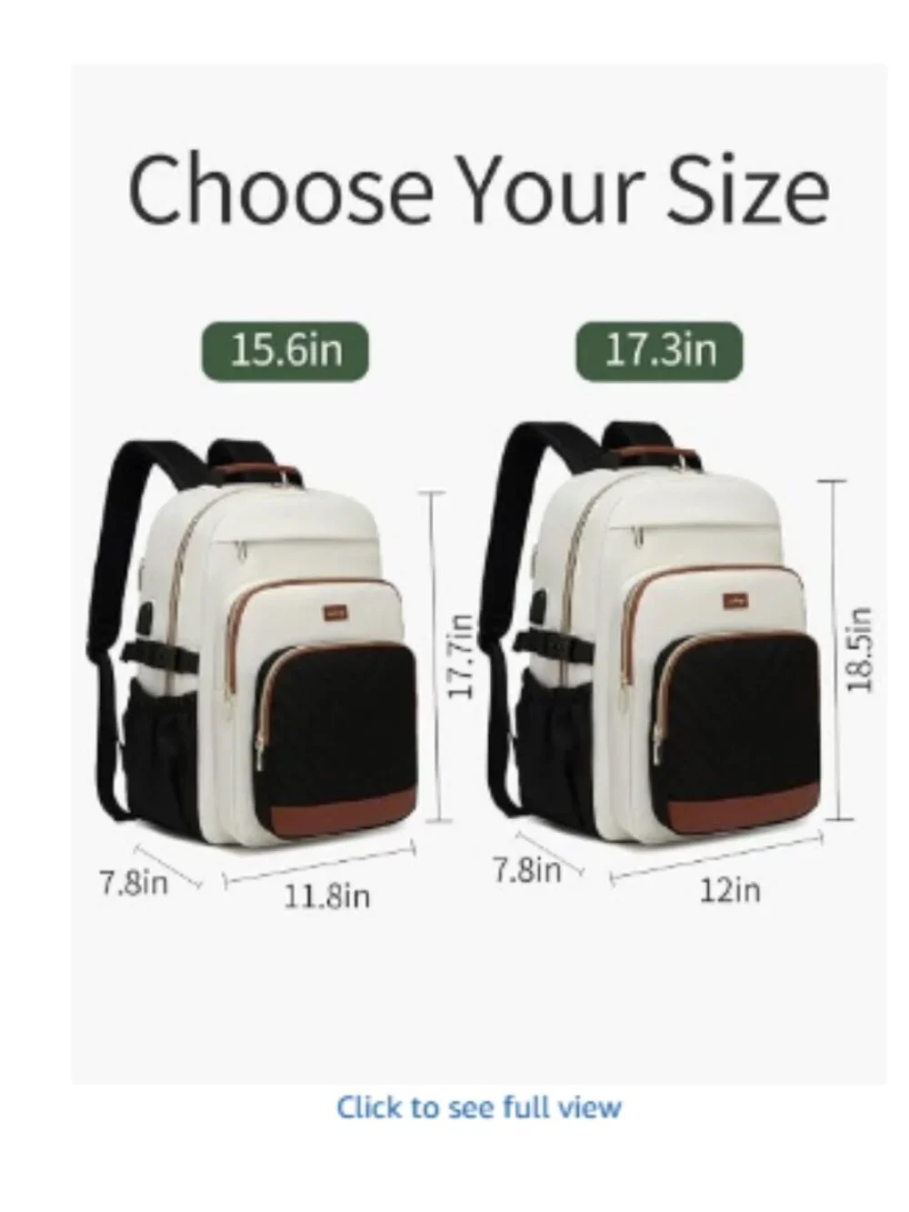 Large Laptop Backpack Bookbag for Women, Multi Compartment Teen Girls School Bac